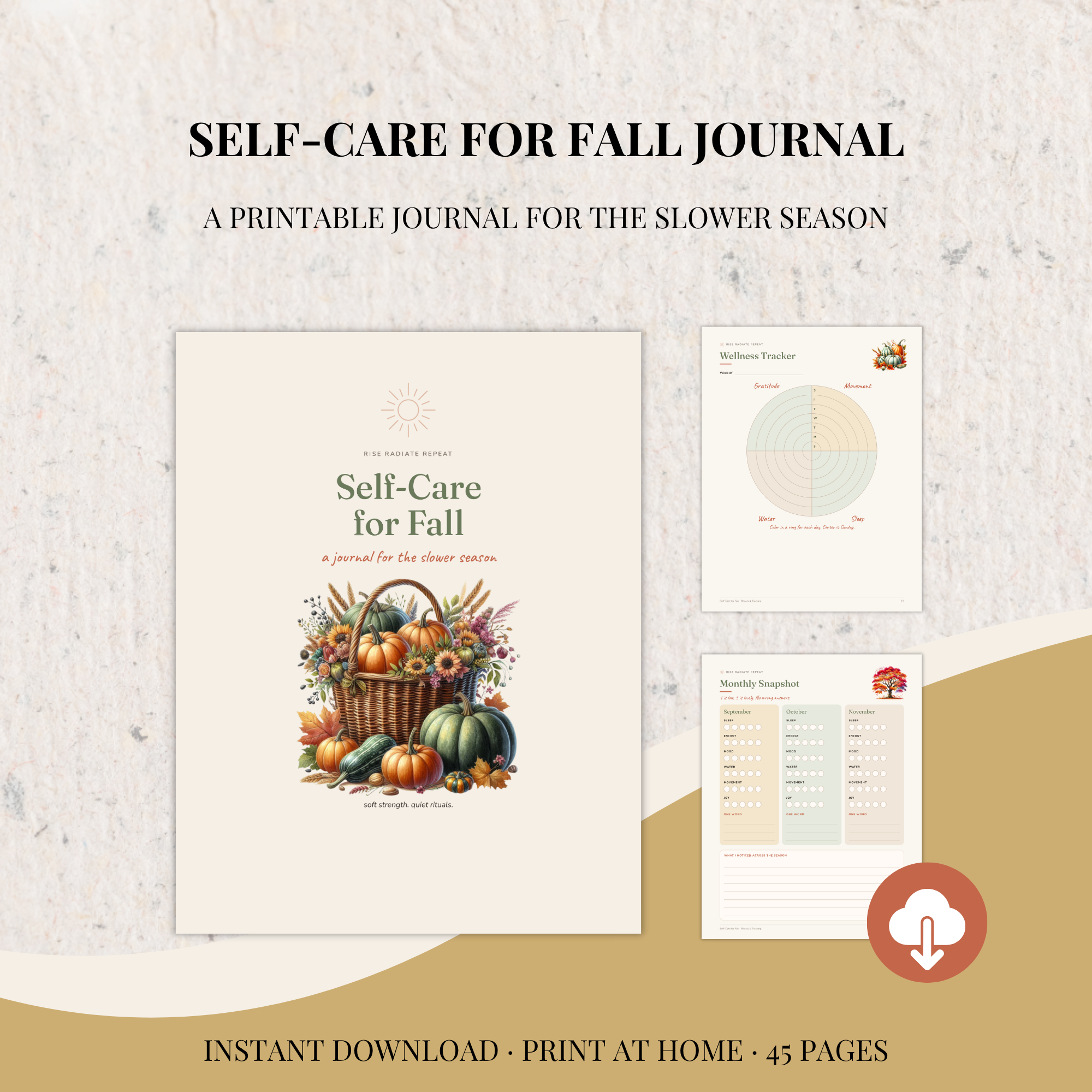 Self-Care for Fall Journal: 45 Printable Pages