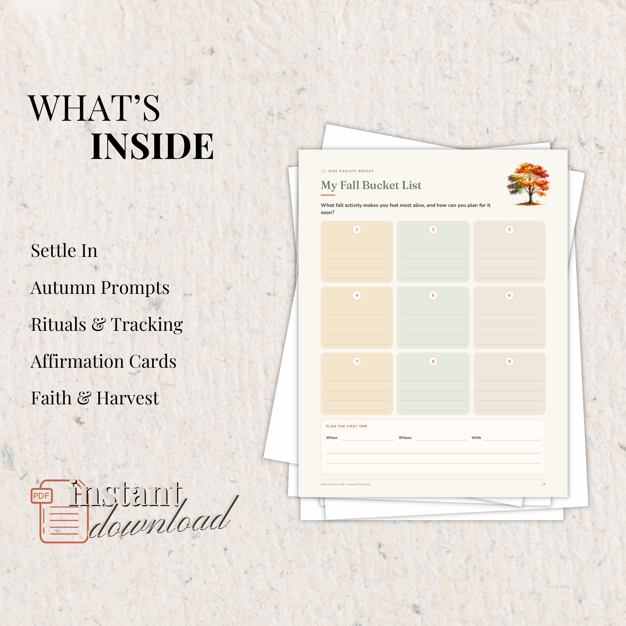 Self-Care for Fall Journal: 45 Printable Pages - Image 4